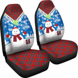 Scotland Christmas Thistle Car Seat Covers Nollaig Chridheil Style Snowman K13 112608 - YourCarButBetter
