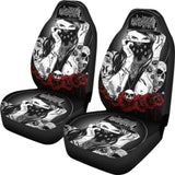 Set 2 Pcs Gothic Skull Car Seat Covers 101207 - YourCarButBetter