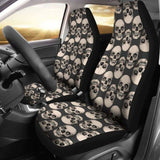 Set 2 Pcs Gothic Skull Car Seat Covers 101207 - YourCarButBetter