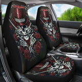 Set 2 Pcs Gothic Skull Car Seat Covers 101207 - YourCarButBetter
