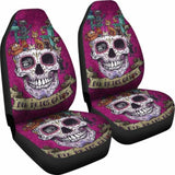 Set 2 Pcs Gothic Skull Car Seat Covers 101207 - YourCarButBetter