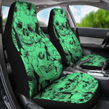 Set 2 Pcs Gothic Skull Car Seat Covers 101207 - YourCarButBetter