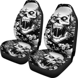 Set 2 Pcs Gothic Skull Car Seat Covers 101207 - YourCarButBetter