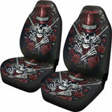 Set 2 Pcs Gothic Skull Car Seat Covers 101207 - YourCarButBetter