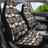 Set 2 Pcs Gothic Skull Car Seat Covers 101207 - YourCarButBetter
