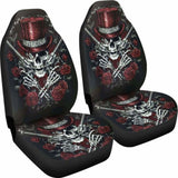 Set 2 Pcs Gothic Skull Car Seat Covers 101207 - YourCarButBetter