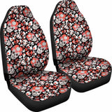 Set 2 Pcs Gothic Skull Car Seat Covers 101207 - YourCarButBetter
