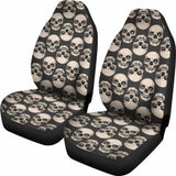 Set 2 Pcs Gothic Skull Car Seat Covers 101207 - YourCarButBetter