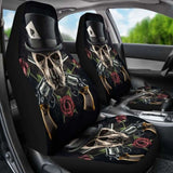 Set 2 Pcs Gothic Skull Car Seat Covers 101207 - YourCarButBetter