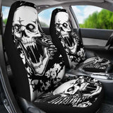 Set 2 Pcs Gothic Skull Car Seat Covers 101207 - YourCarButBetter