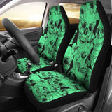 Set 2 Pcs Gothic Skull Car Seat Covers 101207 - YourCarButBetter