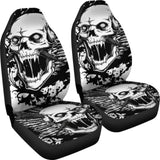 Set 2 Pcs Gothic Skull Car Seat Covers 101207 - YourCarButBetter
