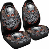 Set 2 Pcs Gothic Skull Car Seat Covers 101207 - YourCarButBetter