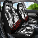 Set 2 Pcs Gothic Skull Car Seat Covers 101207 - YourCarButBetter