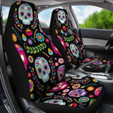 Set 2 Seat Cover Sugar Skulls 101207 - YourCarButBetter