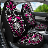 Set 2 Seat Cover Sugar Skulls 101207 - YourCarButBetter