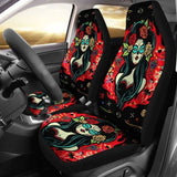 Set 2 Seat Cover Sugar Skulls 101207 - YourCarButBetter
