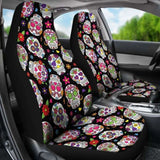 Set 2 Seat Cover Sugar Skulls 101207 - YourCarButBetter