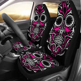 Set 2 Seat Cover Sugar Skulls 101207 - YourCarButBetter
