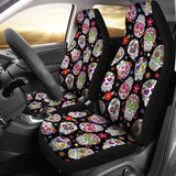 Set 2 Seat Cover Sugar Skulls 101207 - YourCarButBetter