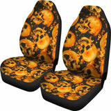 Set 2 Skull Car Seat Cover Skulls 101207 - YourCarButBetter