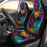 Set 2 Skull Car Seat Cover Skulls 101207 - YourCarButBetter