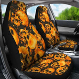 Set 2 Skull Car Seat Cover Skulls 101207 - YourCarButBetter
