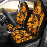Set 2 Skull Car Seat Cover Skulls 101207 - YourCarButBetter