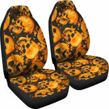Set 2 Skull Car Seat Cover Skulls 101207 - YourCarButBetter