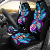 Set 2 Sugar Skull Car Seat Cover Day Of The Dead 101207 - YourCarButBetter