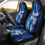 Set 2 Sugar Skull Car Seat Cover Sugar Skulls 101207 - YourCarButBetter