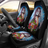 Set Of 2 - Beautiful Sugar Skull Girl - Car Seat Cover 101207 - YourCarButBetter
