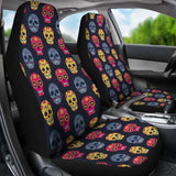 Set Of 2 Car Seat - Sugar Skull Car Seat 101207 - YourCarButBetter