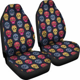 Set Of 2 Car Seat - Sugar Skull Car Seat 101207 - YourCarButBetter