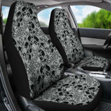 Set Of 2 Car Skull Seat Cover Sugar Skulls 101207 - YourCarButBetter