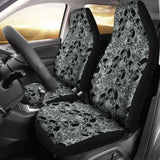 Set Of 2 Car Skull Seat Cover Sugar Skulls 101207 - YourCarButBetter