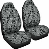 Set Of 2 Car Skull Seat Cover Sugar Skulls 101207 - YourCarButBetter
