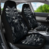 Set Of 2 - Gothic Skull Car Seat Covers 101207 - YourCarButBetter