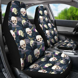 Set Of 2 Gothic Skull Car Seat Covers 101207 - YourCarButBetter