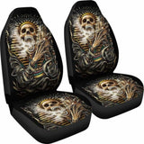 Set Of 2 Gothic Skull Car Seat Covers 101207 - YourCarButBetter