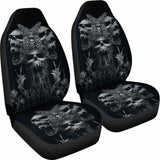 Set Of 2 - Gothic Skull Car Seat Covers 101207 - YourCarButBetter