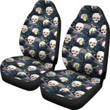 Set Of 2 Gothic Skull Car Seat Covers 101207 - YourCarButBetter