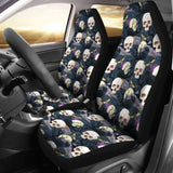 Set Of 2 Gothic Skull Car Seat Covers 101207 - YourCarButBetter