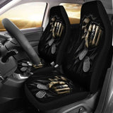 Set Of 2 Grim Reaper Skull Car Seat Covers 101207 - YourCarButBetter