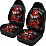 Set Of 2 - Life After Dead - Skull Grim Reaper Car Seat Covers 112608 - YourCarButBetter