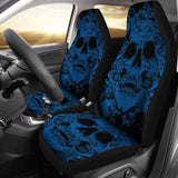 Set Of 2 Pcs Awesome Skull Car Seat Covers 101207 - YourCarButBetter