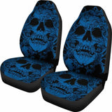 Set Of 2 Pcs Awesome Skull Car Seat Covers 101207 - YourCarButBetter