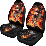 Set Of 2 Pcs Dragon Skull Car Seat Covers 184610 - YourCarButBetter