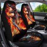 Set Of 2 Pcs Dragon Skull Car Seat Covers 184610 - YourCarButBetter