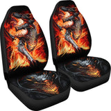 Set Of 2 Pcs Dragon Skull Car Seat Covers 184610 - YourCarButBetter